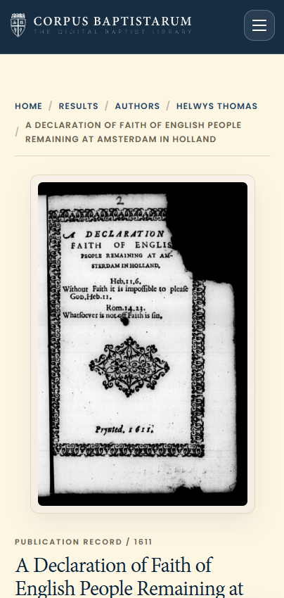 Publication record on mobile
