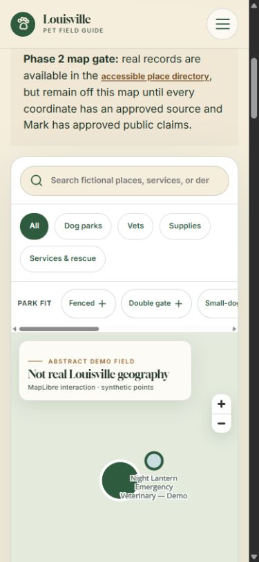 Interactive resource map on mobile