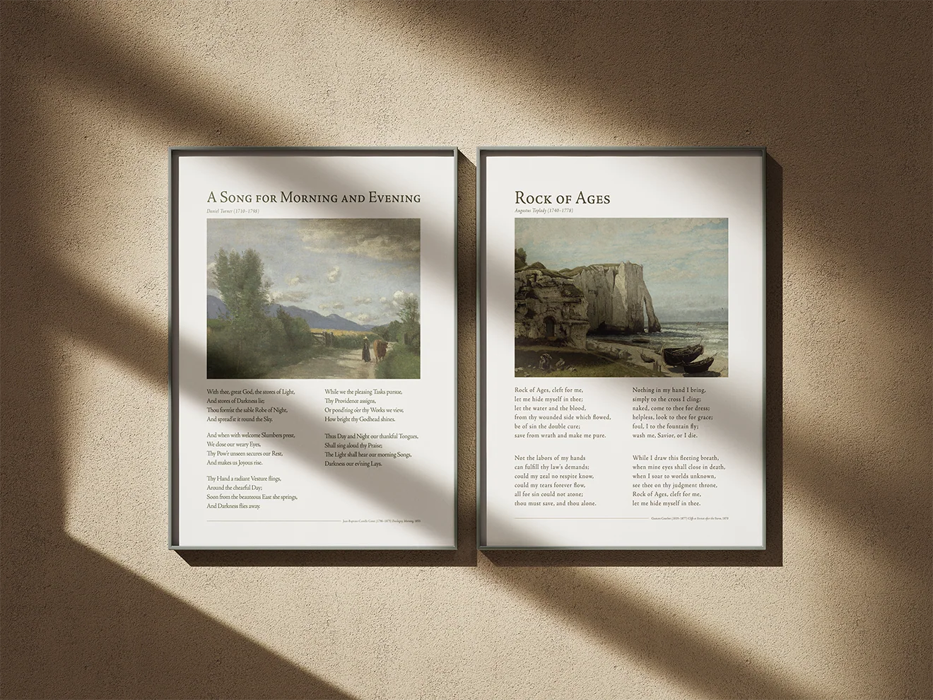 Illustrated hymn poster series